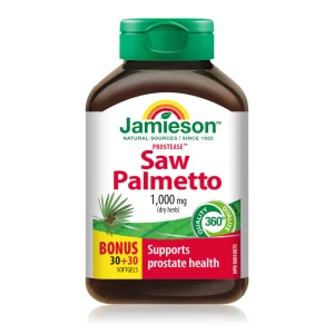 عصاره نخل اره جمیسون 1000 میلی گرم 30+30 عدد Jamieson Prostease Saw Palmetto