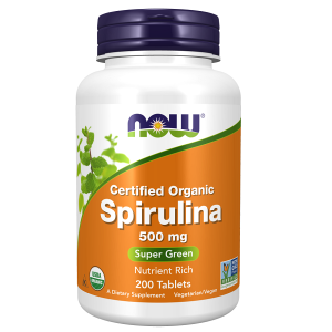 اسپیرولینا ناو 500 میلی گرم 200 عدد NOW Spirulina