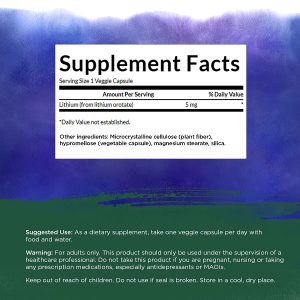 لیتیوم اوروات سوانسون 5 میلی گرم 60 عدد Swanson Lithium Orotate