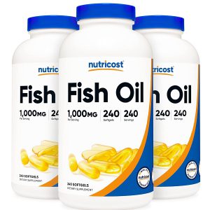روغن ماهی نوتری کاست 1000 میلی گرم 240 عدد Nutricost Fish Oil