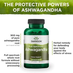 آشواگاندا سوانسون 100 عدد Swanson Ashwagandha