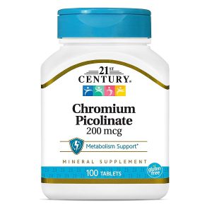 قرص کروم پیکولینات سنتری 200 میکروگرم 100 عدد برای تنظیم قند خون