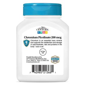 قرص کروم پیکولینات سنتری 200 میکروگرم 100 عدد برای تنظیم قند خون