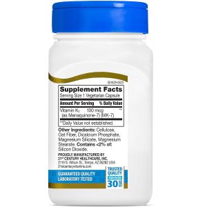 کپسول ویتامین K2 سنتری 100 میلی گرم 110 عدد