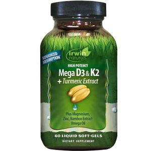 عصاره زردچوبه و ویتامین D3 و K2 اروین نچرالز