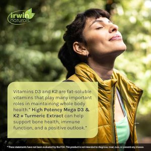 عصاره زردچوبه و ویتامین D3 و K2 اروین نچرالز