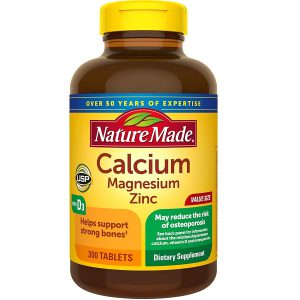 قرص کلسیم منیزیم زینک ویتامین D3 نیچرمید 300 عدد برای سلامت استخوان و دندان