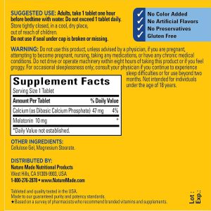 ملاتونین نیچرزمید 10 میلی گرم 70 عدد Nature Made Melatonin