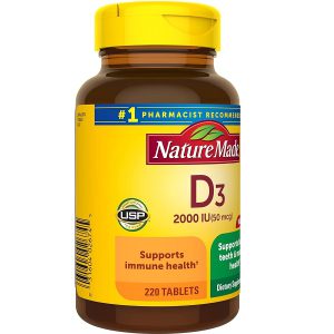 ویتامین D3 نیچرمید 220 عددی Nature Made Vitamin D3 2000IU