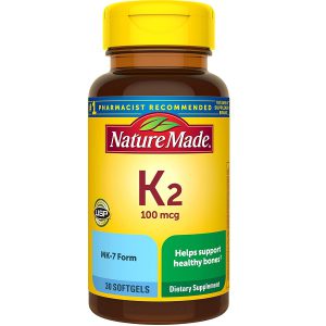 ویتامین K2 نیچرمید 100 میکروگرم 30 عدد Nature Made Vitamin K2