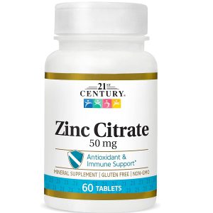 زینک سیترات سنتری 60 عدد 21st Century Zinc Citrate