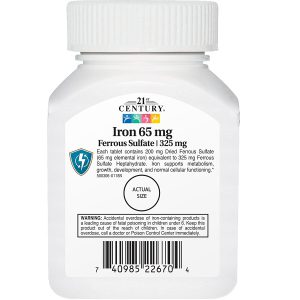 قرص آهن سنتری 65 میلی گرم 120 عدد 21st Century Iron
