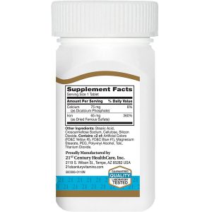 قرص آهن سنتری 65 میلی گرم 120 عدد 21st Century Iron