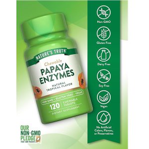 آنزیم پاپایا نیچرز تریث 120 عدد یک مکمل گوارشی با کیفیت بالا