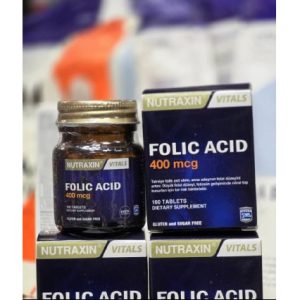 فولیک اسید نوتراکسین 100 عدد Nutraxin Vitals Folic Acid 400 mcg