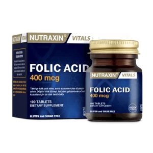 فولیک اسید نوتراکسین 100 عدد Nutraxin Vitals Folic Acid 400 mcg
