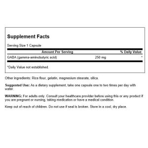 مکمل گابا سوانسون 250 میلی گرم 60 عدد Swanson GABA