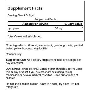 لیکوپن سوانسون 20 میلی گرم 60 عدد Swanson Lycopene