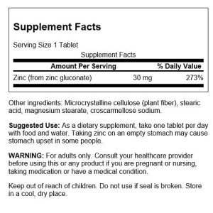 زینک گلوکونات سوانسون Swanson Zinc Gluconate