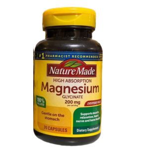 کپسول منیزیم گلیسینات نیچرمید 200 میلی گرم 70 عدد