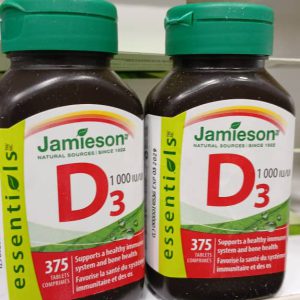 ویتامین D3 جمیسون بسته دو عددی 750 عدد Jamieson Vitamin D3 1000IU