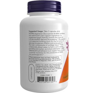 گلوکزامین و ام اس ام ناو 120 عدد NOW Glucosamine & MSM