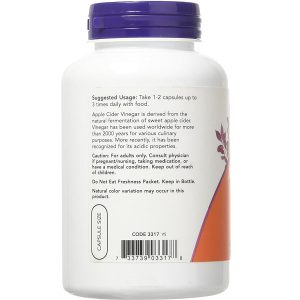 کپسول سرکه سیب ناو 180 عدد Now Apple Cider Vinegar 450mg