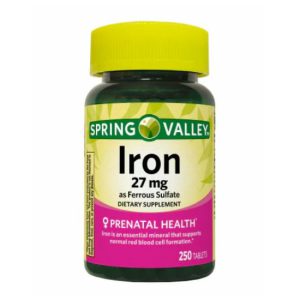 قرص آهن اسپرینگ والی 27 میلی گرم 250 عدد Spring Valley Iron