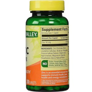 زینک اسپرینگ والی 50 میلی گرم 200 عدد Spring Valley Zinc