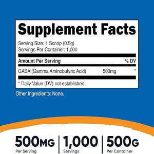 گابا نوتری کاست 500 گرم Nutricost Pure GABA