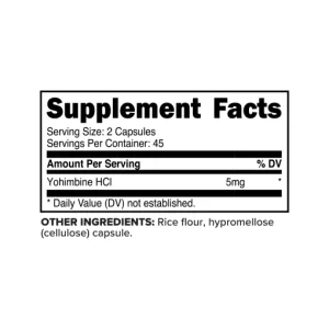 چربی سوز یوهمبین HCl پریمافورس PrimaForce Yohimbine HCl 2.5mg