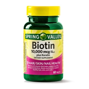 بیوتین اسپرینگ والی 10000 میکرو 60 عدد Spring Valley Biotin