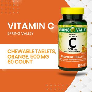 قرص ویتامین C اسپرینگ والی 500 میلی گرم 60 عدد Spring Valley Vitamin C