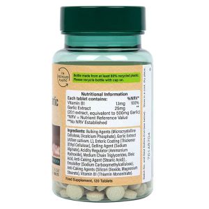 مکمل سیر بدون بو هالند بارت Holland & Barrett Odourless Garlic 500mg