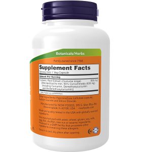 زردچوبه کورکومین ناو 120 عدد NOW Turmeric Curcumin