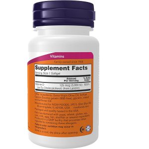 ویتامین دی ناو 120 عدد NOW Vitamin D-3 5000IU