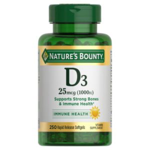 ویتامین دی نیچرز بونتی 250 عدد Nature’s Bounty Vitamin D3