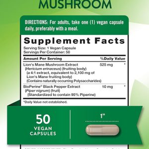 قارچ یال شیر نیچرز تریث Nature's Truth Lions Mane Mushroom