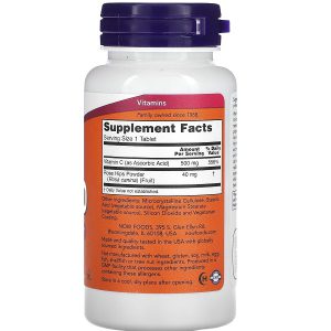 ویتامین ث ناو 100 عدد Now C-500 حاوی هیپ رز