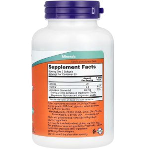 منیزیم سیترات ناو 90 عدد Now Foods Magnesium Citrate