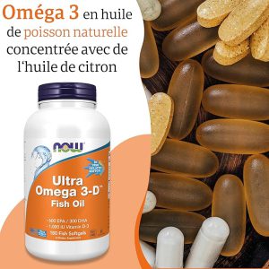 اولترا امگا 3 ناو 180 عدد Now Ultra Omega 3-D Fish Oil