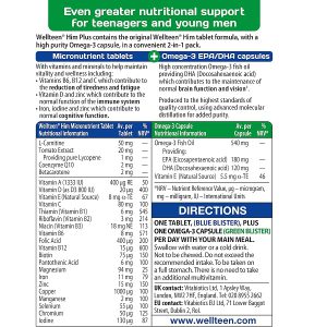 مولتی ویتامین ولتین ویتابیوتیکس نوجوانان 13 تا 19 سال Wellteen Him PLUS