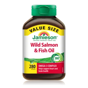 سالمون وحشی و روغن ماهی جمیسون 280 عدد
