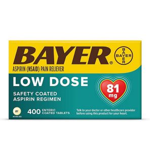 قرص آسپرین دوز پایین بایر 81 میلی گرم 400 عدد Bayer Low Dose Aspirin