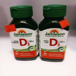 ویتامین D3 جمیسون 180 عدد Jamieson Vitamin D3 2500IU
