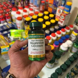 منیزیم گلیسینات نیچرز بونتی 240 میل 60 عدد Nature’s Bounty Magnesium Glycinate