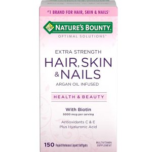 کپسول تقویت کننده پوست، مو و ناخن نیچرز بونتی 150 عدد