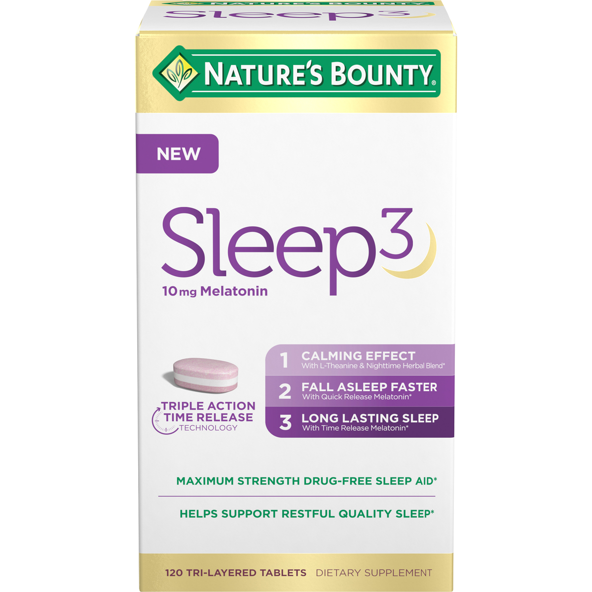تقویت کننده خواب نیچرز بونتی اسلیپ تری Nature's Bounty Sleep3