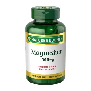کپسول منیزیم نیچرز بونتی 500 میلی‌گرم 200 عدد Nature’s Bounty Magnesium
