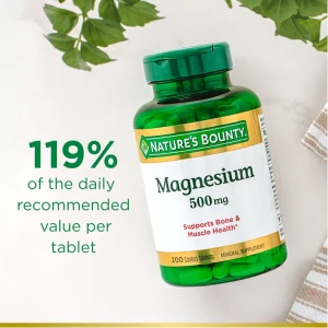 منیزیم نیچرز بونتی 500 میلی گرم 200 عدد Nature’s Bounty Magnesium